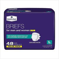 Member's Mark Unisex Protective Underwear Briefs Adult Diaper for Men & Women, Large, 48 ct