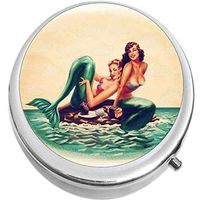 Vintage Mermaids Medical Pill Box Medicine Pill Box