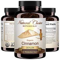 Certified Organic Ceylon Cinnamon, 1000 mg per Serving (500 mg per Capsule), Supplement - 120 Capsules, 2 Month Supply