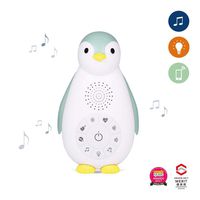 Zazu Kids Pam The Penguin Sleep Trainer and Night Light with Wireless Speaker, Blue