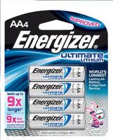 Energizer Ultimate AA Lithium Batteries 4 Pack