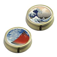 Pill Cases Set of 2 - Cheliz Compact 3 Compartment Medicine Case, Pill Box for Pocket or Purse(Japan Set)
