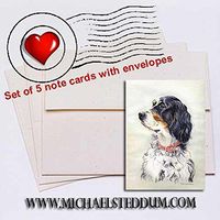 Michael Steddum English Setter Head Study Note Card Set