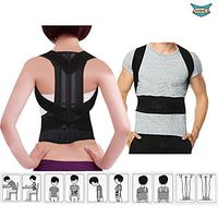 Back Brace for Men and Women- Hip& Waist Back Support- Adjustable Posture Corrector for Adults and Kids- Durable Clavicle and Shoulder Support Black (S)