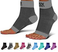 SB SOX Compression Foot Sleeves for Men & Women - BEST Plantar Fasciitis Socks for Plantar Fasciitis Pain Relief, Heel Pain, and Treatment for Everyday Use with Arch Support (Gray, X-Large)