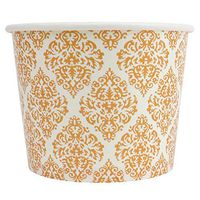 Elegant Gold Paper Dessert Cups - 12 oz Holiday Ice Cream Bowls - Gold Paper Ice Cream Cups Perfect For Weddings - Frozen Dessert Supplies - 100 Count