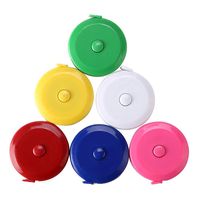 Tape Measure Push Button Soft Retractable Handy Pocket Tape Measure Double-Sided Tailor's Measuring Tape 150 cm 60 Inch 6 Colors Package by BUSHIBU