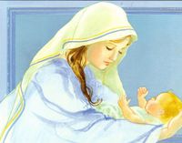Mother Mary Baby Jesus Luxury Christian Christmas Cards Set of 16