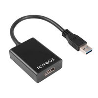 USB 3.0 to HDMI Video Adapter Full HD 1080P Converter for Computer Laptop (Black)