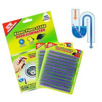 Daye Drain Cleaner Sticks Sink Deodorizer Drain Freshener Strip Non-Toxic for Kitchen Bathroom Keeps Drains and Pipes Clear and Odor Prevent Clogs (Lavender)
