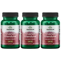 Swanson Ovarian Glandular Women's Hormone Ovarian Health Hormonal Balance Support Supplement 250 mg 60 Capsules (3 Pack)