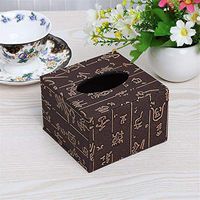 T-ZJHC Hotel Restaurant European Creative Small Napkin Tray Square Tray Paper Towel Box, Coffee Color