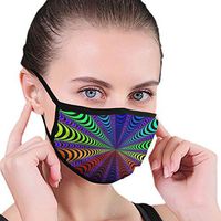 Soft Earloop Face Cover, Anti-Dust Pollenm Smog Mouth-Muffle with Adjustable Elastic Band - Windproof Rainbow Tie Dye Half Face Mouth Cover