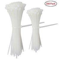Cable Zip Ties Nylon Heavy Duty Self Locking Wire Ties 12 inch 100 Pieces&8 inch 100 pieces white