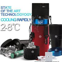 Hqadd Portable Insulin Safe Protector Cooler Box Drug Reefer Refrigerated Cup with Car Cup Holder Mobile Small Refrigerator Keep Cold 72 Hours USB Charge,Red