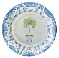 Paper Plates Dinner Size Paper Party Supplies Potted Palms Pack of 16, 10.75"