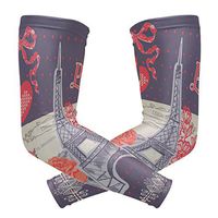 LEVEIS Paris Eiffel Towel Arm Sleeves UV Protection for Men Women Sunblock Protective Gloves Running Golf Cycling Driving Long Arm Cover 1 Pair