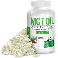 Bronson MCT Oil Keto Support Low Carb Diet - Energy & Brain Performance - C8 + C10 Made from 100% Coconut - Non GMO, Gluten Free, Soy Free, 240 Softgels