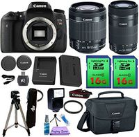 Canon EOS Rebel T6S Camera & 18-55mm IS STM & 55-250mm IS STM Lens. PagingZone Kit Includes, 2 Pcs - 16GB Class 10 Memory Card + Canon Bag + Flash + Tripod + UV Filter + Card Reader + Cleaning Kit
