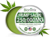 Bionitrix Hemp Oil Salve - 250,000 MG Hemp Extract - Natural Hemp Oil Salve for Muscle, Hip & Joint, Back & Knee Pain Relief - Fast Acting and Efficient Hemp Salve for Muscle Soreness & Inflammation