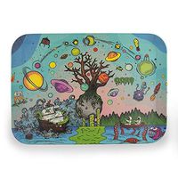 Ooze Life - Biodegradable Rolling Tray - Chemical Free Bamboo Rolling Tray - Serving Tray - Decomposable Tray - Dry Herb Accessories - Non-polluting Rolling Tray (Tree of Life, Medium 11" x 8")