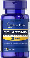 Puritans Pride Melatonin 3 Mg Tablets, 120 Count