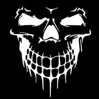 Car Sticker,sakd Skull Head Vehicle Sticker Reflective Vehicle Sticker,Picture Stickers Make Your car More Fashionable (White)