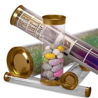 Clear Tubes with Golden Caps 2" X 12" - 0.022" Thick | Quantity: 192