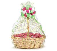 BOPP Clear Cello Cellophane Bags Gift Basket Package Flat Gift Bags 5 Pack (24 in X 30 in Blooms)