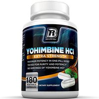 BRI Nutrition Yohimbine HCI - 2.5mg Yohimbe HCL Supplement Natural Metabolism Booster for Fat Burning, Weight Loss and Enhanced Performance 180 Vegetable Cellulose Capsules