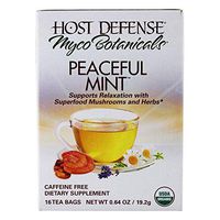 MycoBotanicals Peaceful Mint Tea Fungi Perfecti/Host Defense 16 Bags Box