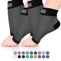 Plantar Fasciitis Sock, Compression Socks for Men Women - Best Ankle Sleeve for Arch Support, Injury Recovery and Prevention - Relief from Joint and Foot Pain, Swelling, Achy Feet(2p Black Small)