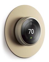 elago Wall Plate Cover Compatible with Google Nest Learning Thermostat 3rd, 2nd, 1st, Nest Thermostat E (Brass) - Exact Color Match with Nest, Fingerprint Resistant, Durable Aluminum, Non Plastic
