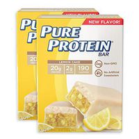 Pure Protein Bars, High Protein, Nutritious Snacks to Support Energy, Low Sugar, Gluten Free, Lemon Cake, 1.76 oz, Pack of 12
