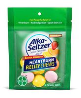 Alka-Seltzer Relief Chews Heartburn Antacid, Assorted Fruit, 8 Count
