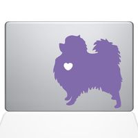 The Decal Guru I Love My Pomeranian Decal Vinyl Sticker, 13" MacBook Pro (2016 & Newer Models), Lavender (1472-MAC-13X-LAV)
