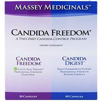 Candida Freedom Two Part Control Program - Probiotic Candida Overgrowth Formula Plus Digestive Enzyme Support