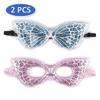 Gel Eye Mask Cooling Eye Mask for Relaxing, Spa Gel Ice Eye Mask with 2 Pack for Headache, Dry Eyes, Dark Circles, Stress Relief