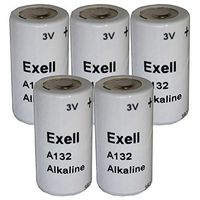 5pc Exell A132 Alkaline 3V Battery TR132, PC132A, EN132A