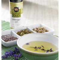 Organic Naturals Massage Oil by Lotus Touch - 100% Certified Organic - High Glide, Easy Workability - Pure Flax Seed, Olive Oil, Jojoba Oil, Shea Butter, Vitamin E Nourish and Protect Skin - 8 oz.