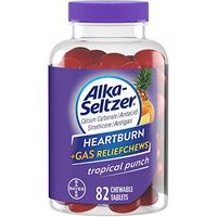 Alka-Seltzer Heartburn Plus Gas Relief Chews, Tropical Punch, Multi Size 1 Pack (82 Ct Total) xe#W
