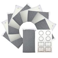 Dish Sponge and Seasoning Seal Sticker Set, Black and White coler 10 Pcs | Non Scratch net Sponge, Dirt Such as Glass, Stainless Steel Pot, Enamel Pot Falls Well (10)