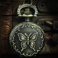 Gift Hollow Steam Antique Camellia Pendant Chain Quartz Pocket Watch Necklace Woman Pretty Stylish Lovely Elegant Women Womens Beads Comfortable Daily Amulet