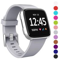 Humenn Bands Compatible with Fitbit Versa/Versa 2/Versa Lite/SE, Silicone Adjustable Replacement Classic Accessory Wristband Fitness Straps for Women Men