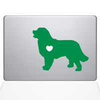 The Decal Guru I Love My Bernese Mountain Dog Decal Vinyl Sticker, 13" MacBook Pro (2015 & Older Models), Green (1477-MAC-13P-LG)