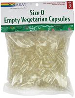 Solaray Empty Vegetarian Capsules, Size 0, 500 Count