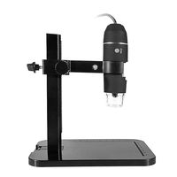 Grborn Portable USB2.0 Digital Microscope 1000X Electronic Endoscope 8 LED 2 Million Pixels Practic Magnifier Microscope Camera Black