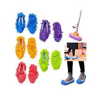 5 Pairs Unisex Washable Dust Mop Slippers Shoes Microfiber Floor Cleaing Shoes Cover Multifunctional