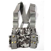 radtel Front Pack Pouch Holster Vest Rig Chest Bag Carry Case for Baofeng Two Way Radio UV-5R BF-F8HP UV-82 TYT MD-2017 MD-380 MD-UV380 UV390 Motorola Midland (Camouflage)