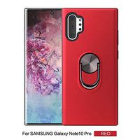 Slim case for Samsung Galaxy Note 10 Case, 360 Degree Rotatable Ring Stand and Ring Holder Kickstand Fit Magnetic Car Mount Slim Soft Protective Case Cover for Samsung Galaxy Note 10 (red)